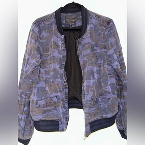 Sanctuary Navy and Brown Camouflage Jacket